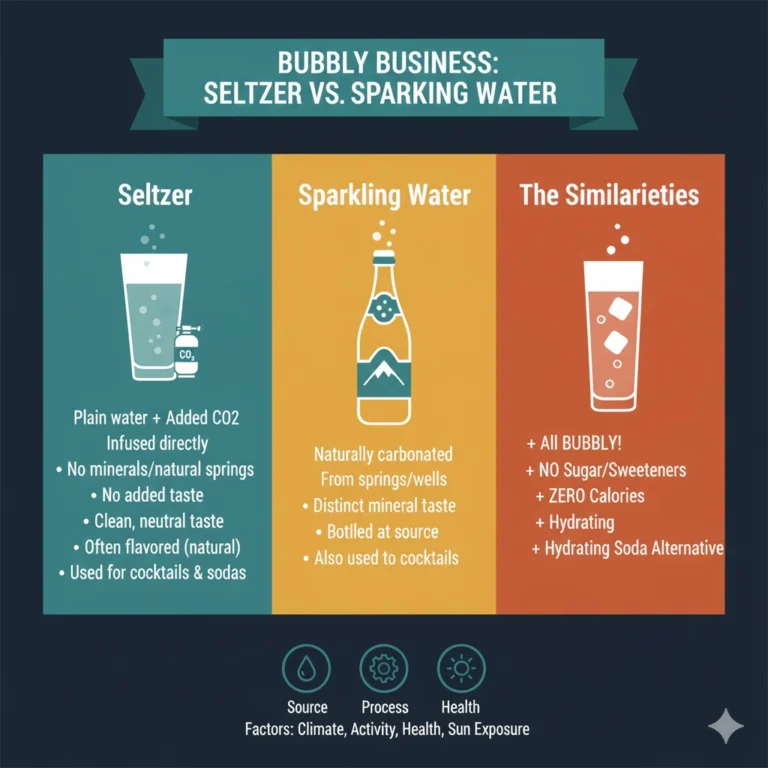 Are sparkling water and seltzer the same