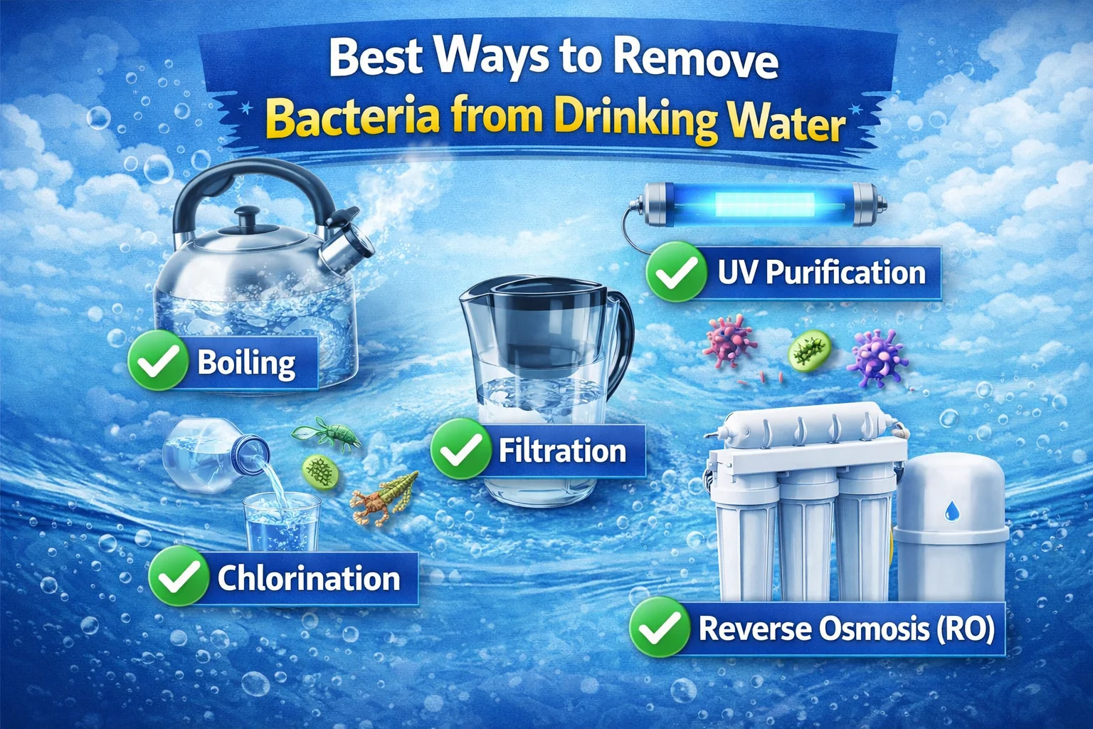 Best ways to remove bacteria from water