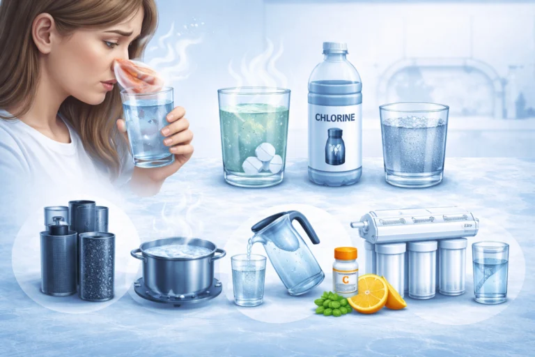 Removing chlorine from tap water methods