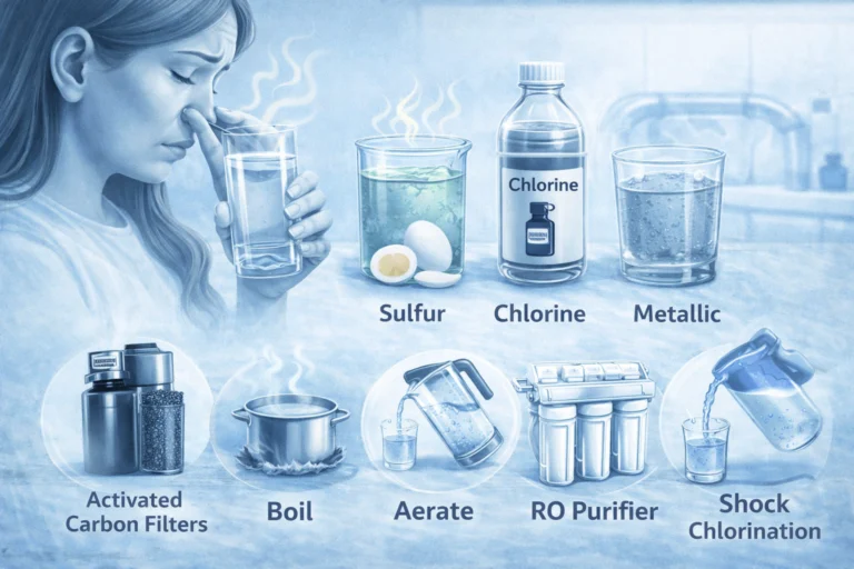 Smelly water and treatment methods
