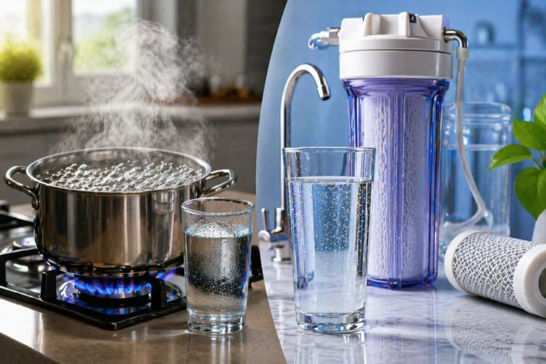 Boiling vs filtered water on display