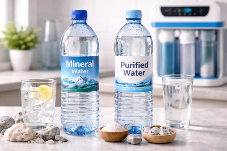 Refreshing water choices on countertop