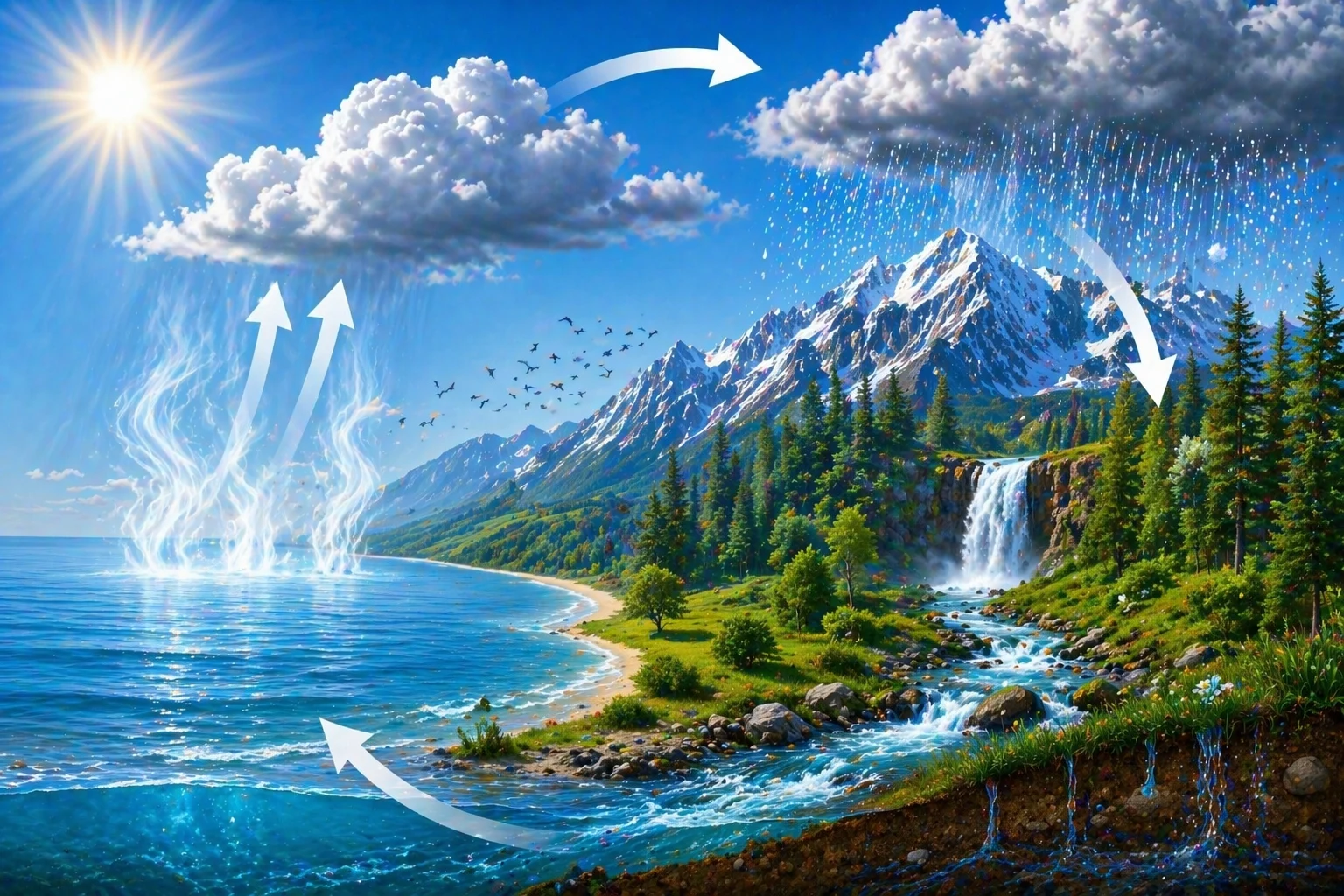 The water cycle in nature