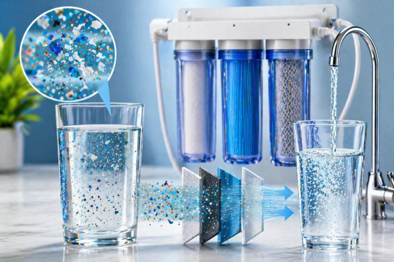 Water filtration and microplastic removal system