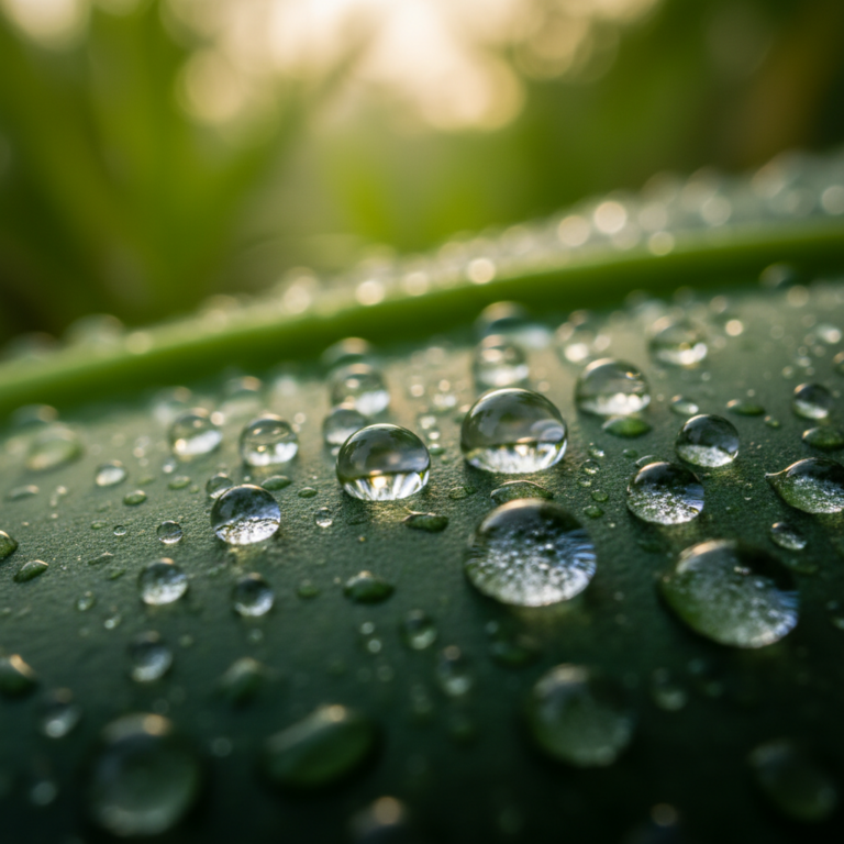 Water adhesion on leaf