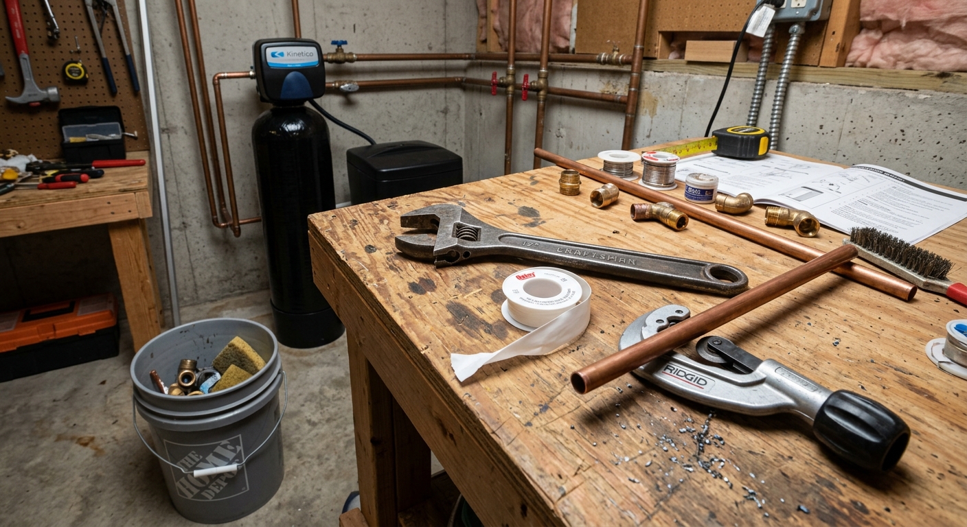 Tools for DIY water softener installation