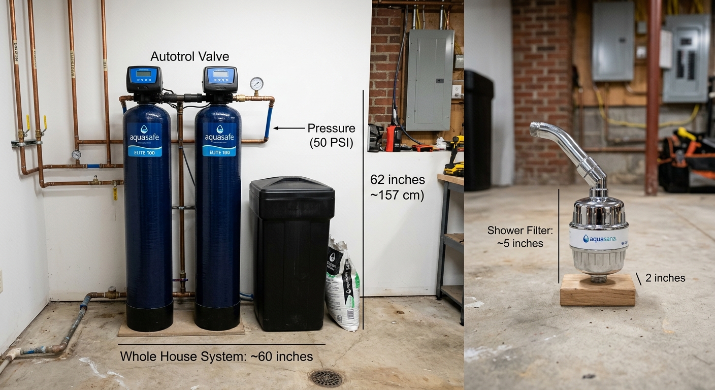 Shower filter vs whole house softener comparison