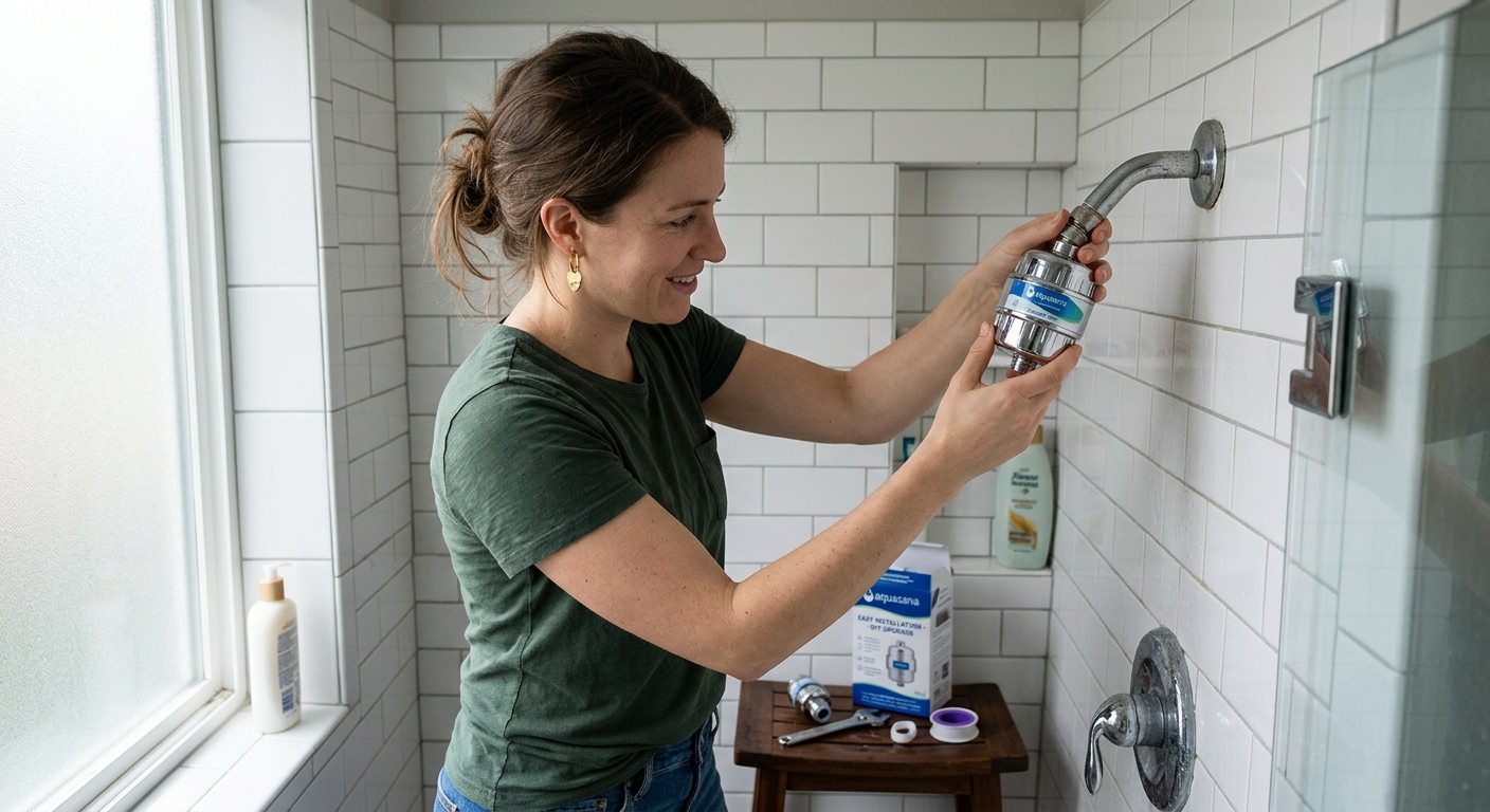 Installing a DIY shower filter attachment