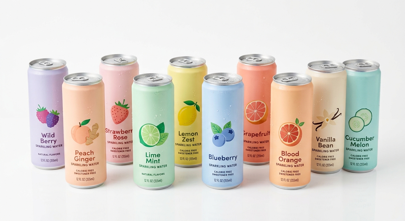 bubly sparkling water variety pack pastel colored cans