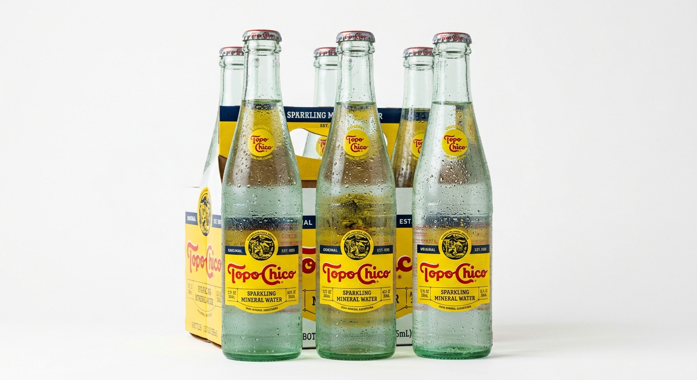 Topo Chico sparkling mineral water glass bottles 12-pack