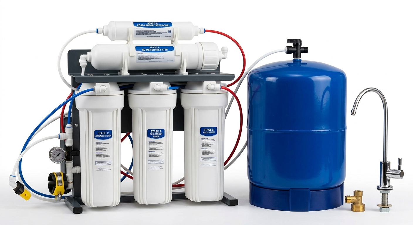 Express Water RO5DX 5-stage under sink reverse osmosis system with tank