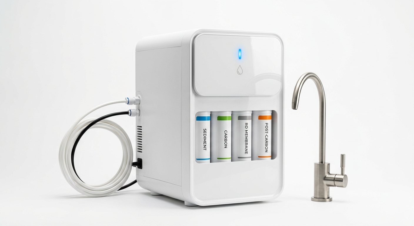 NU Aqua tankless 600 GPD reverse osmosis system with smart faucet