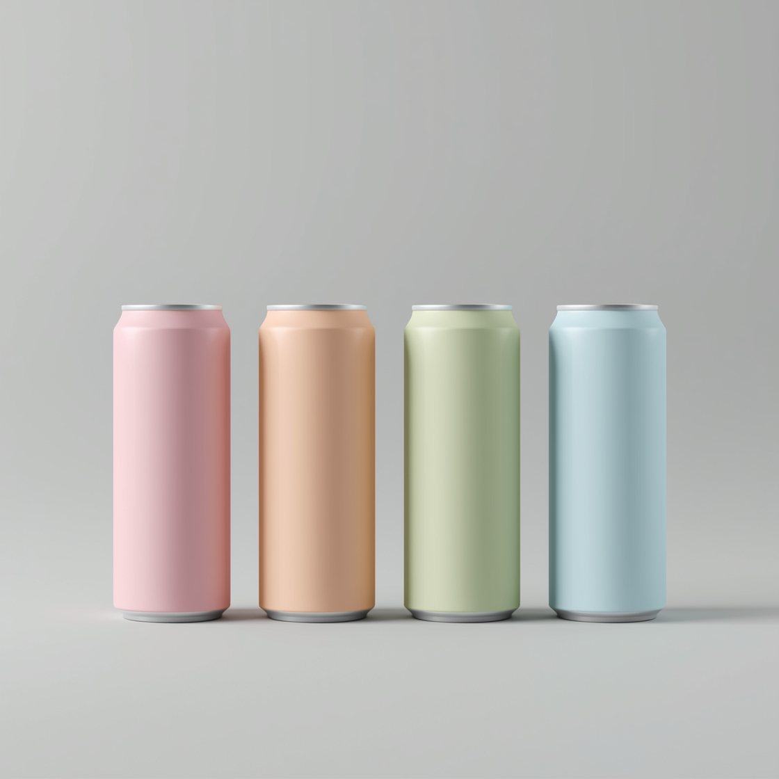 Four sparkling water cans lined up for comparison between AHA, La Croix, Bubly and Waterloo