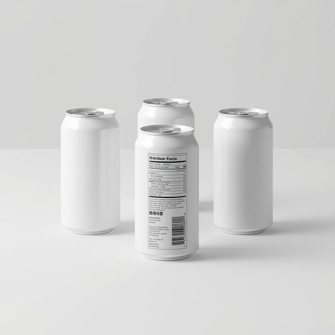 Unlabeled sparkling water cans representing brands with no published PFAS test data